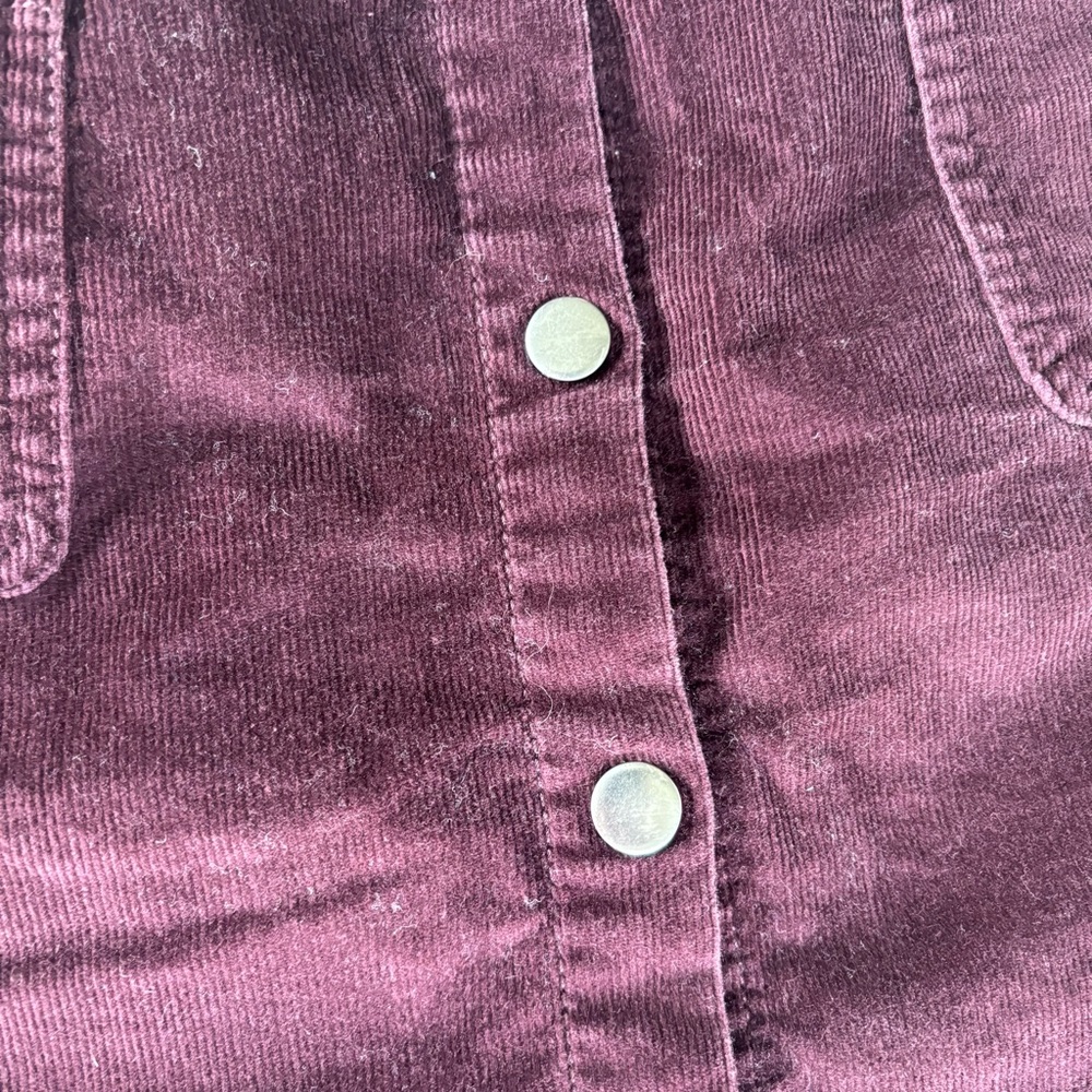 Jay Jays Corduroy Button Skirt | Plum Burgundy 14 - Picture 3 of 5